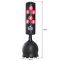 Voir la diapositive 3 : HOMCOM HOMCOM Sac de frappe boxe sur pied punching ball autoportant adulte enfant H1,65 m cibles de touche ventouses antidérapantes noir rouge