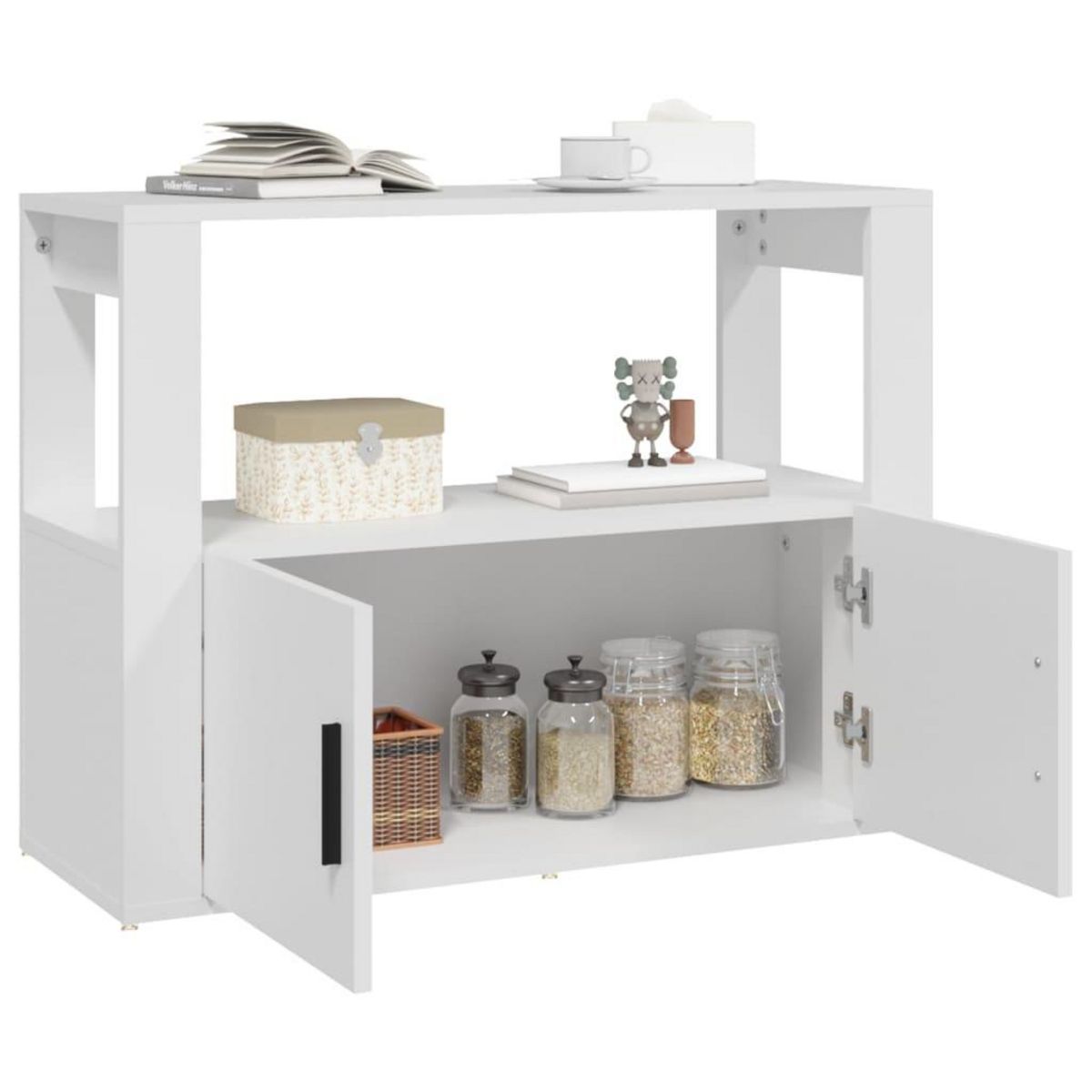 VIDAXL Buffet Blanc 80x30x60 cm Bois d'ingenierie