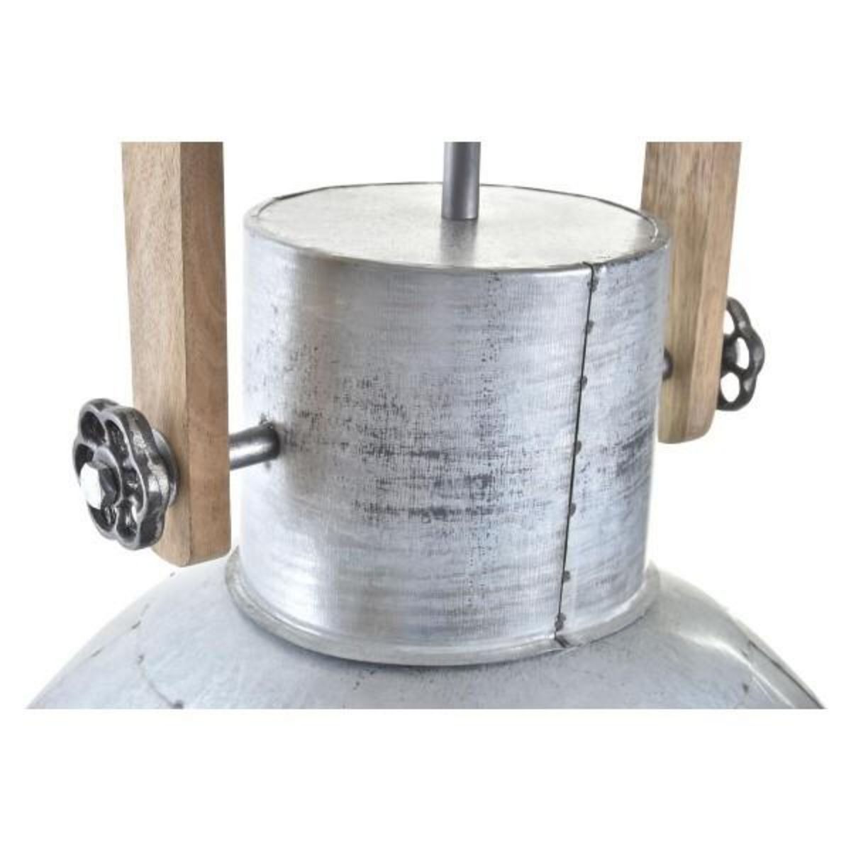 MARKET24 Suspension DKD Home Decor Marron Argenté Métal Bois de manguier 50 W 40 x 40 x 50 cm