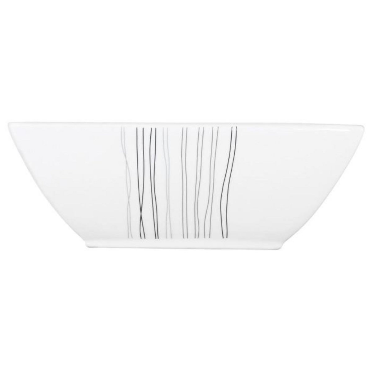 SECRET DE GOURMET Lot de 6 Coupelles  Lignes  15cm Blanc