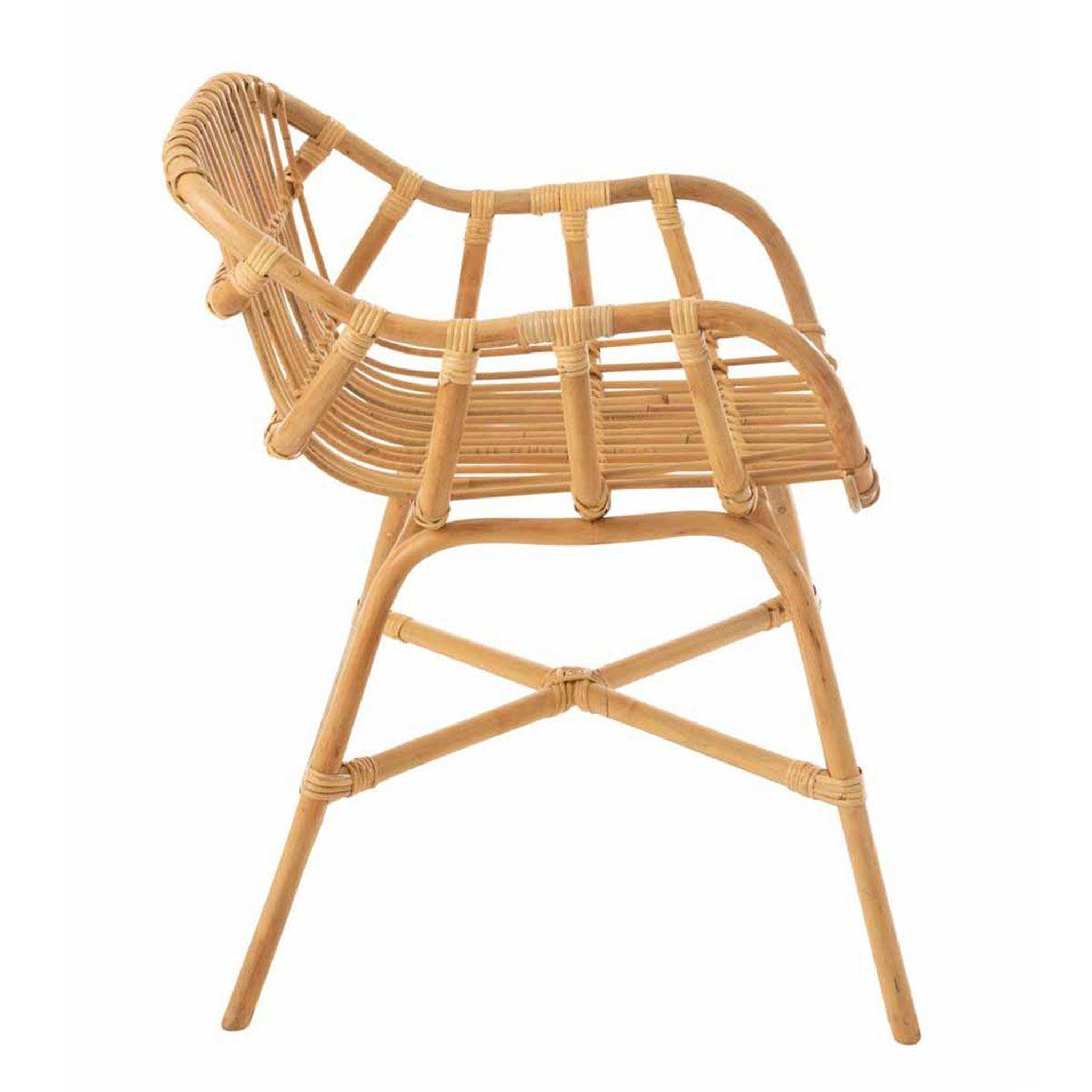 Voir la diapositive 3 : J-LINE Chaise en rotin  ana  82cm naturel