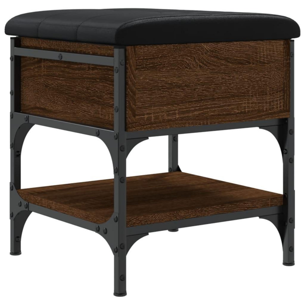 VIDAXL Banc a chaussures chene marron 42x42x45 cm bois d'ingenierie