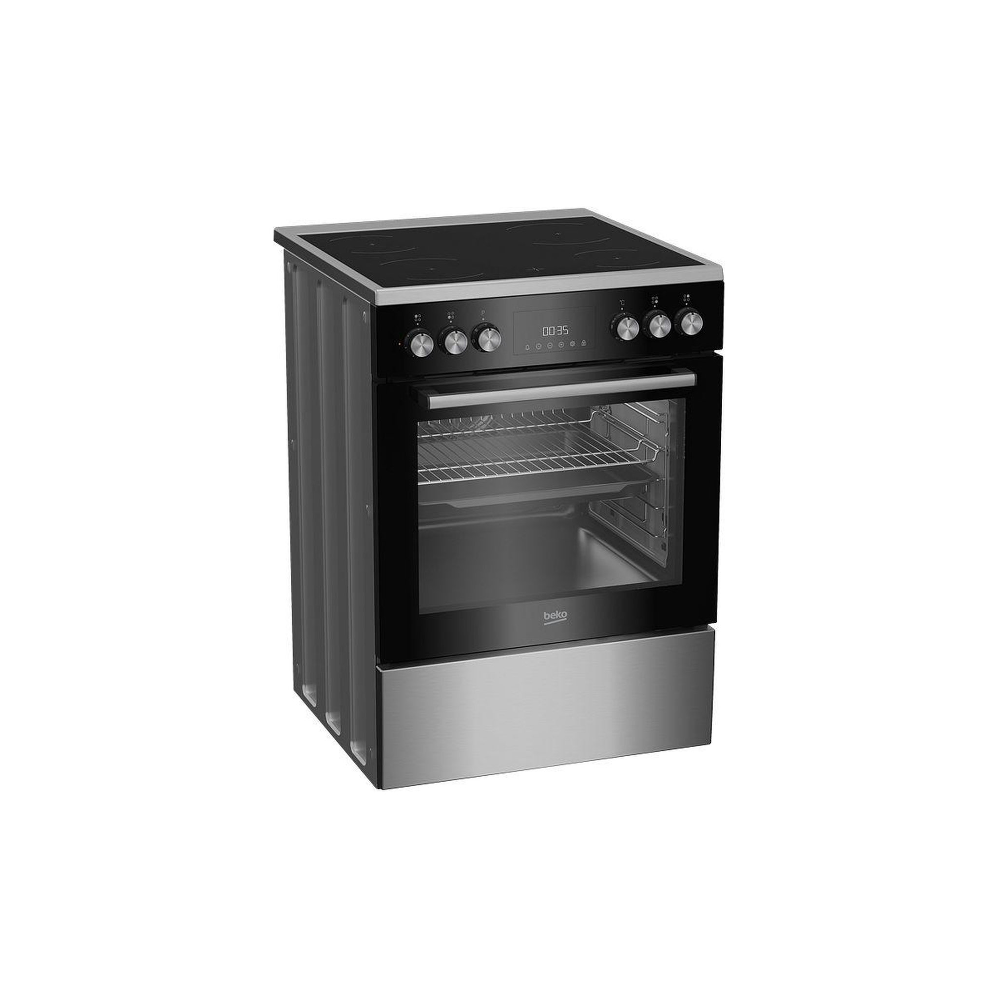 Voir la diapositive 2 : Beko Cuisinière vitrocéramique fbe67301xcs