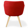 Voir la diapositive 3 : Paris Prix Fauteuil Scandinave en Tissu  Delante  67cm Rouge