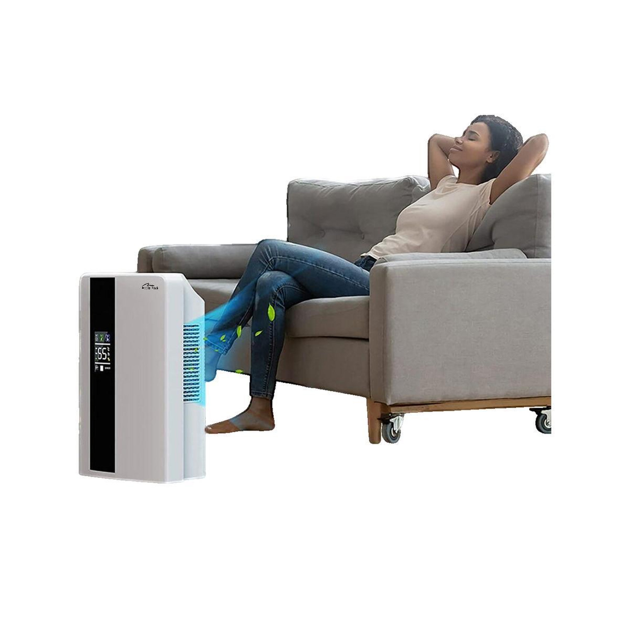 Voir la diapositive 2 : Media-Tech Déshumidificateur Media-Tech AIR-DRY PRO MT6531 capacité 600 ml par jour réservoir 2 litres blanc