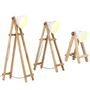 Voir la diapositive 2 : VIDAXL Lampadaires 3 pcs Blanc E27 Bois de manguier massif