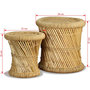 Voir la diapositive 6 : VIDAXL Tabourets lot de 2 Bambou et jute