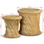 Voir la diapositive 6 : VIDAXL Tabourets lot de 2 Bambou et jute