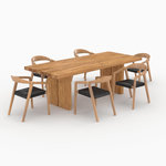 Rendez vous déco Table et chaises de jardin 6 personnes en bois-Siam