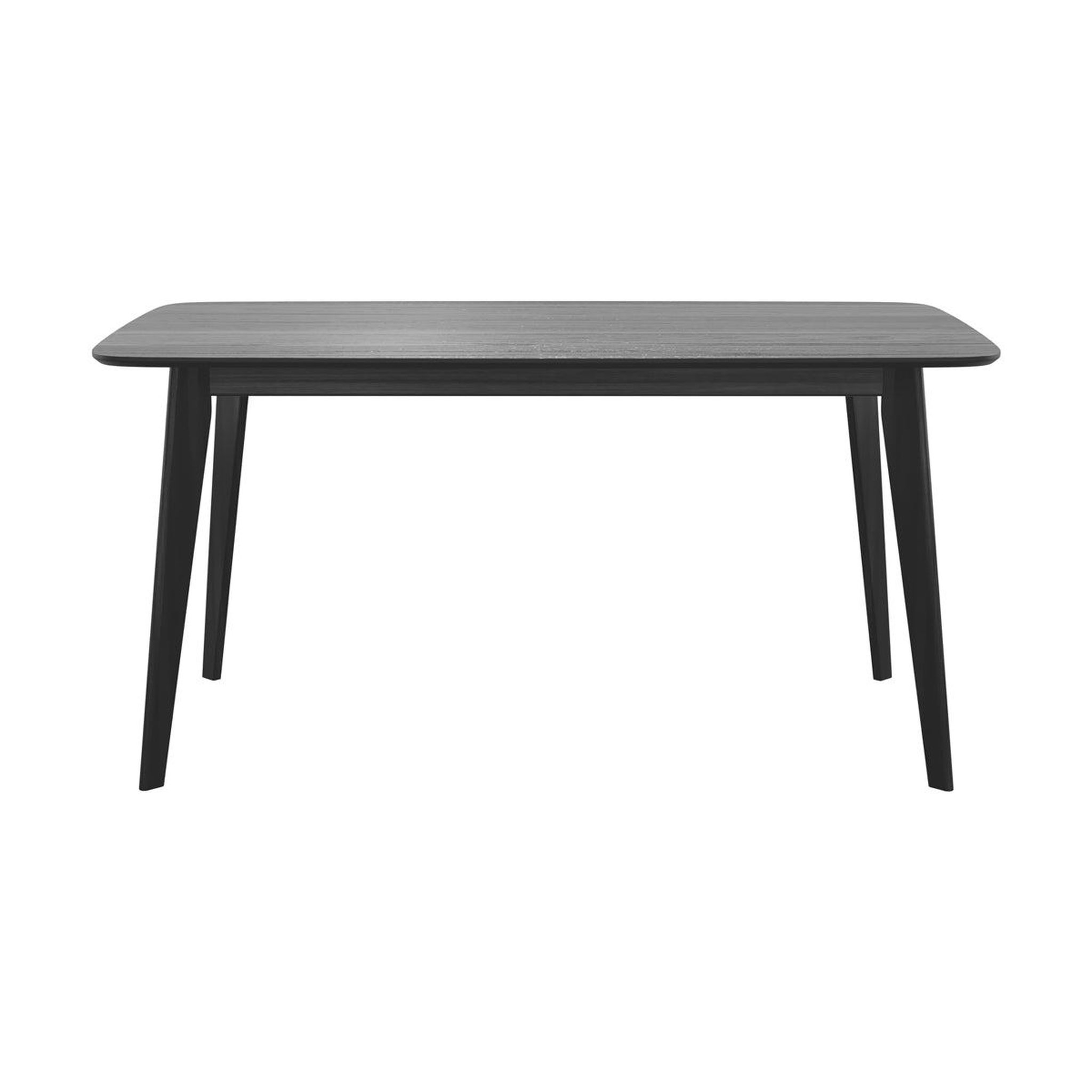 Voir la diapositive 3 : MAISON PAVANE Table rectangulaire 6 personnes en bois noir 150 cm-oman