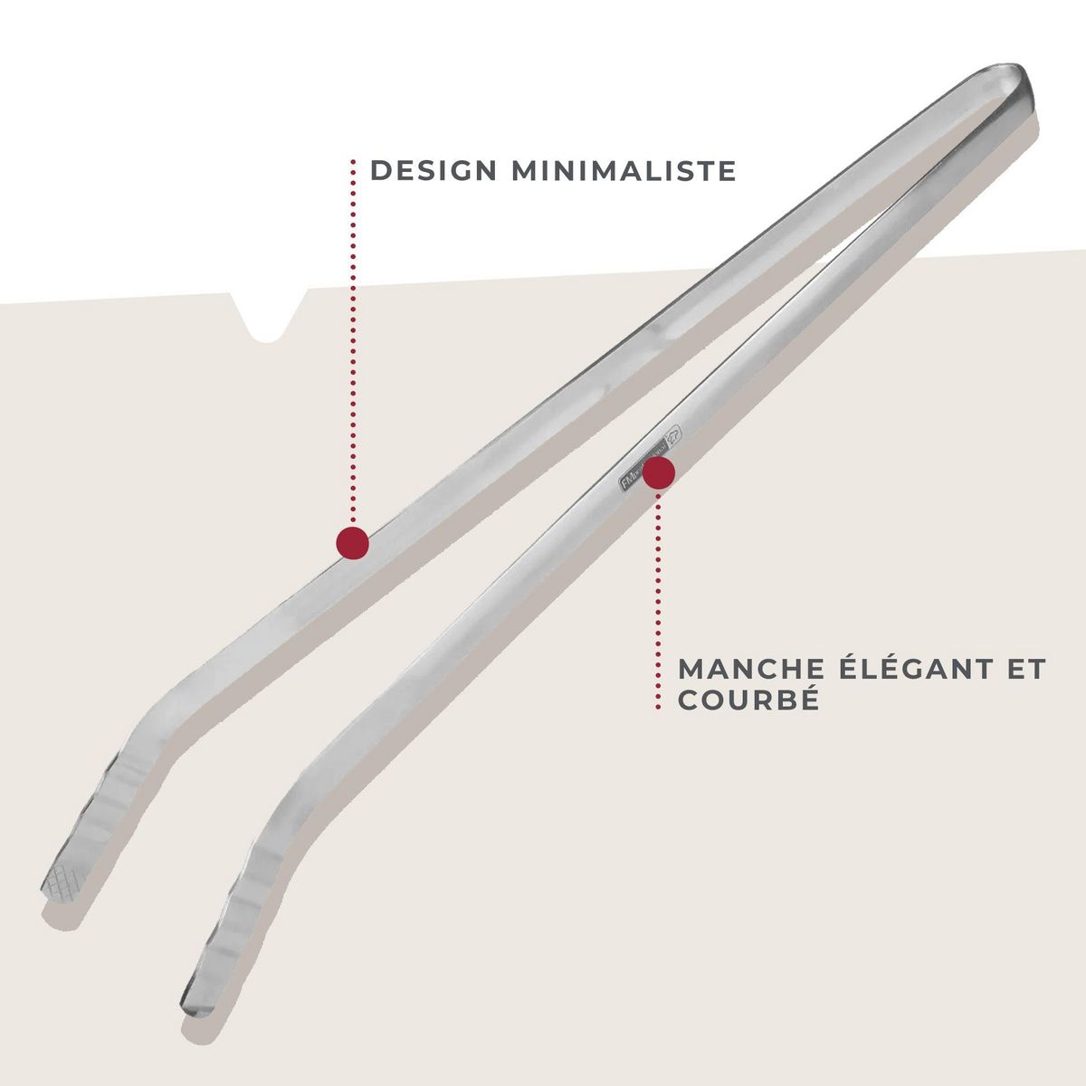 FM PROFESSIONAL Pince à barbecue acier inoxydable 46 cm FM Professionnal