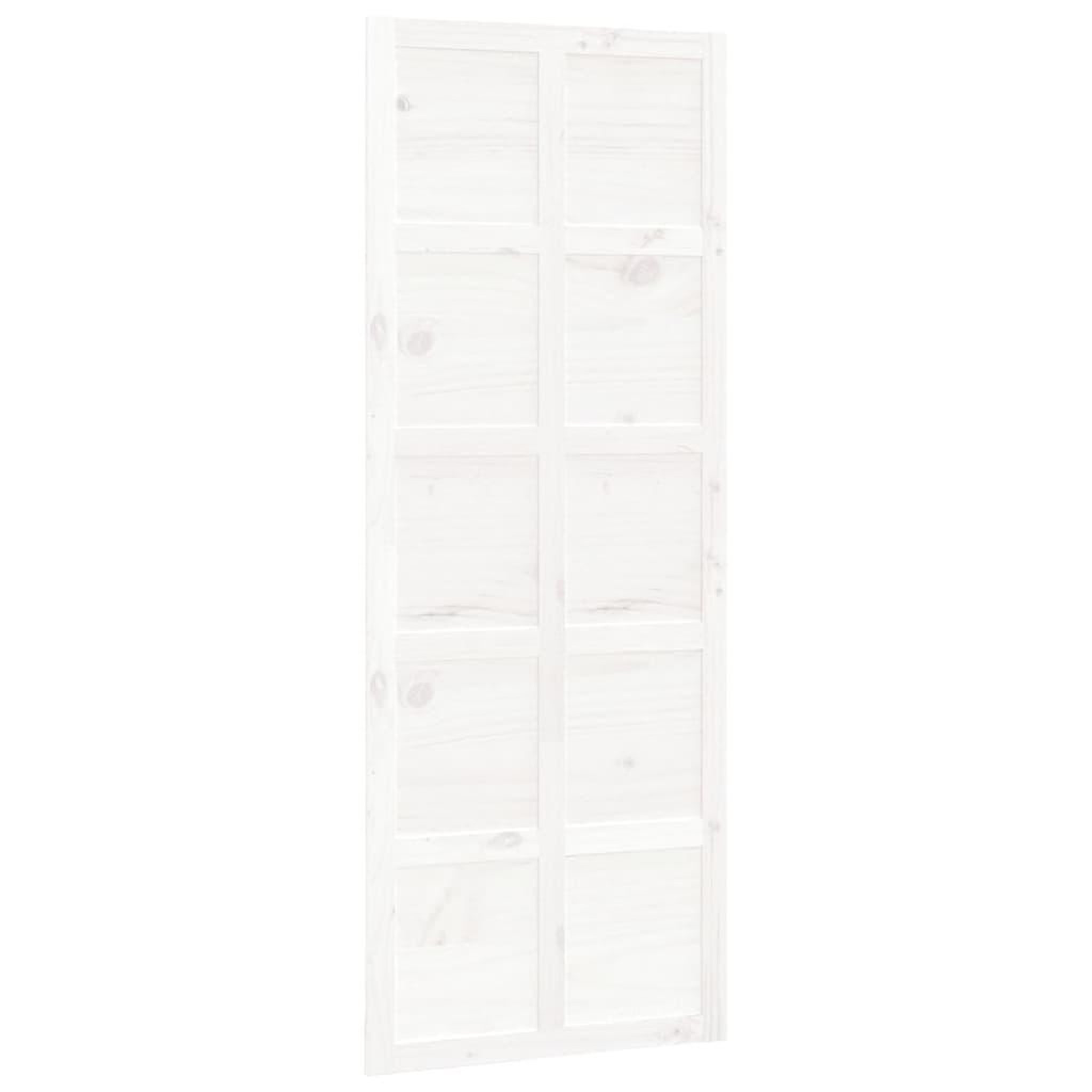 Voir la diapositive 2 : VIDAXL Porte de grange Blanc 80x1,8x214 cm Bois massif de pin
