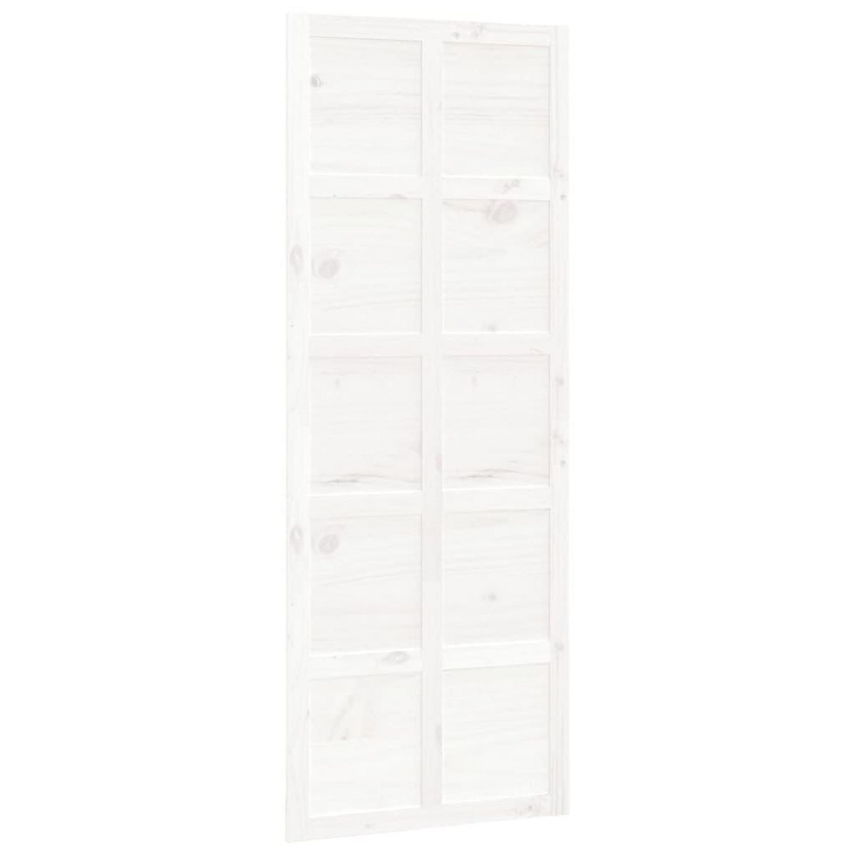 VIDAXL Porte de grange Blanc 80x1,8x214 cm Bois massif de pin