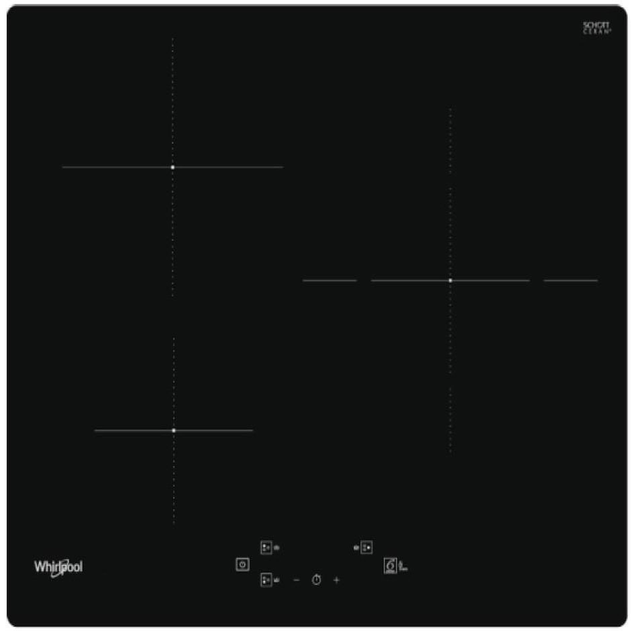 Voir la diapositive 1 : Whirlpool Table de cuisson induction 60cm 3 feux 7200w noir - WSQ1160NE
