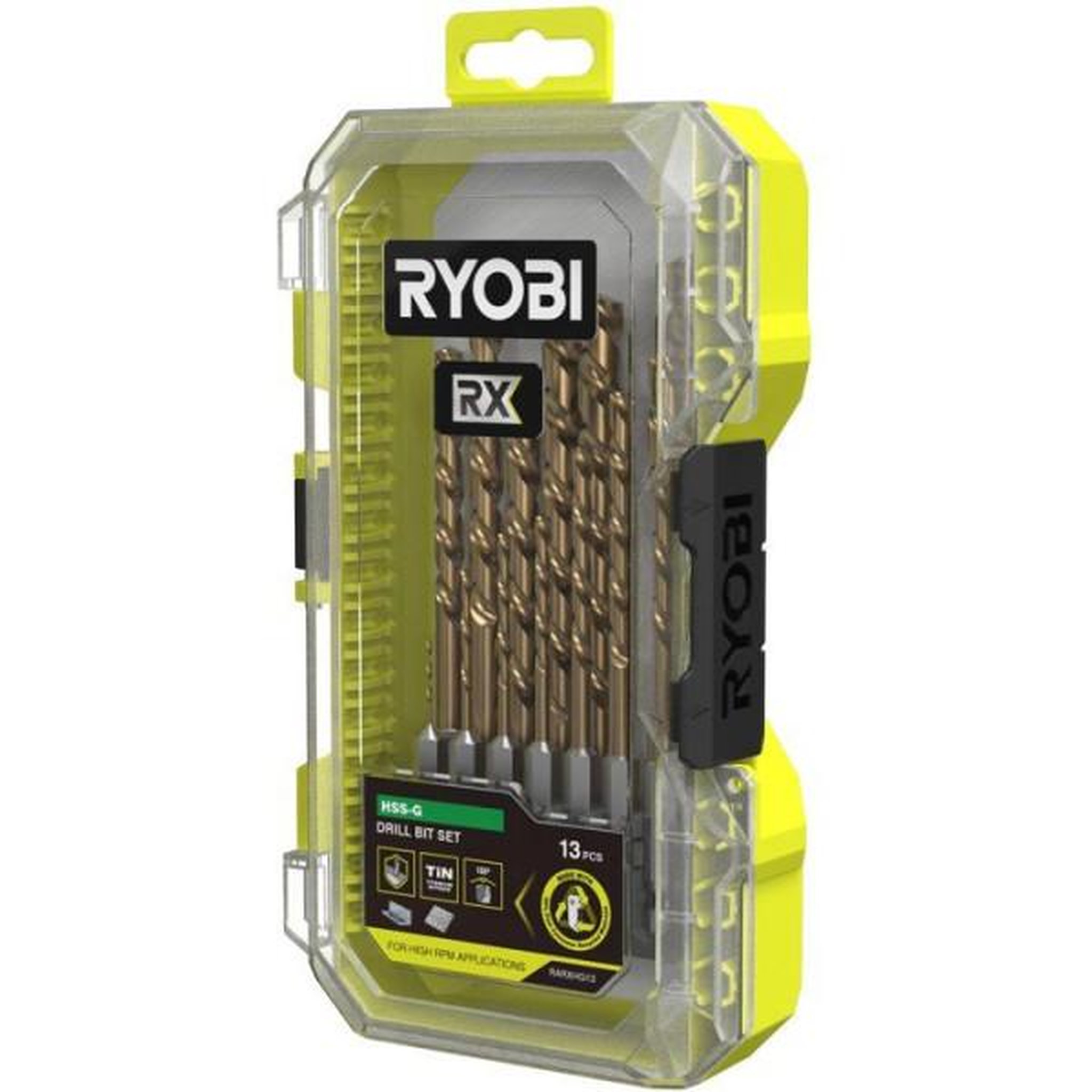 Ryobi Coffret forets métal HSS-G RX - RYOBI - RARXHG13 - 13 forets - Ø1 à 10 mm - Compatible LINK