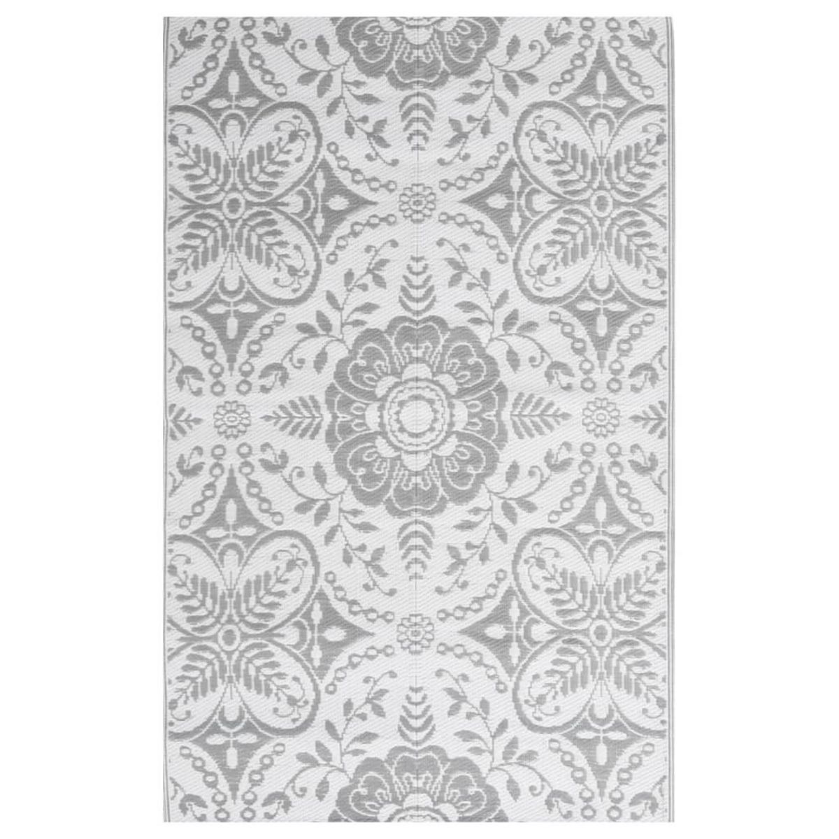 VIDAXL Tapis d'exterieur ARAKIL gris clair 140 x 200 cm PP