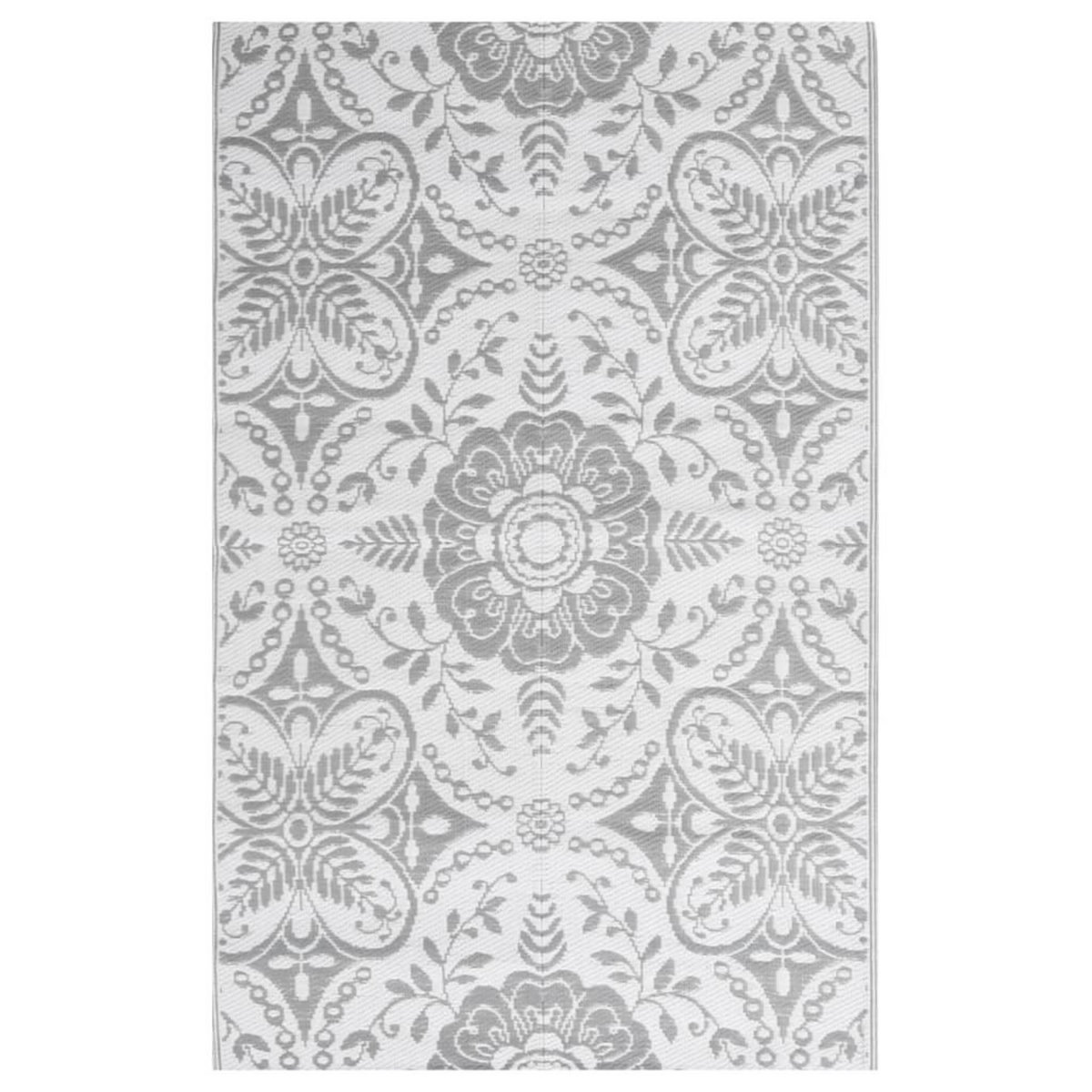VIDAXL Tapis d'exterieur ARAKIL gris clair 140 x 200 cm PP