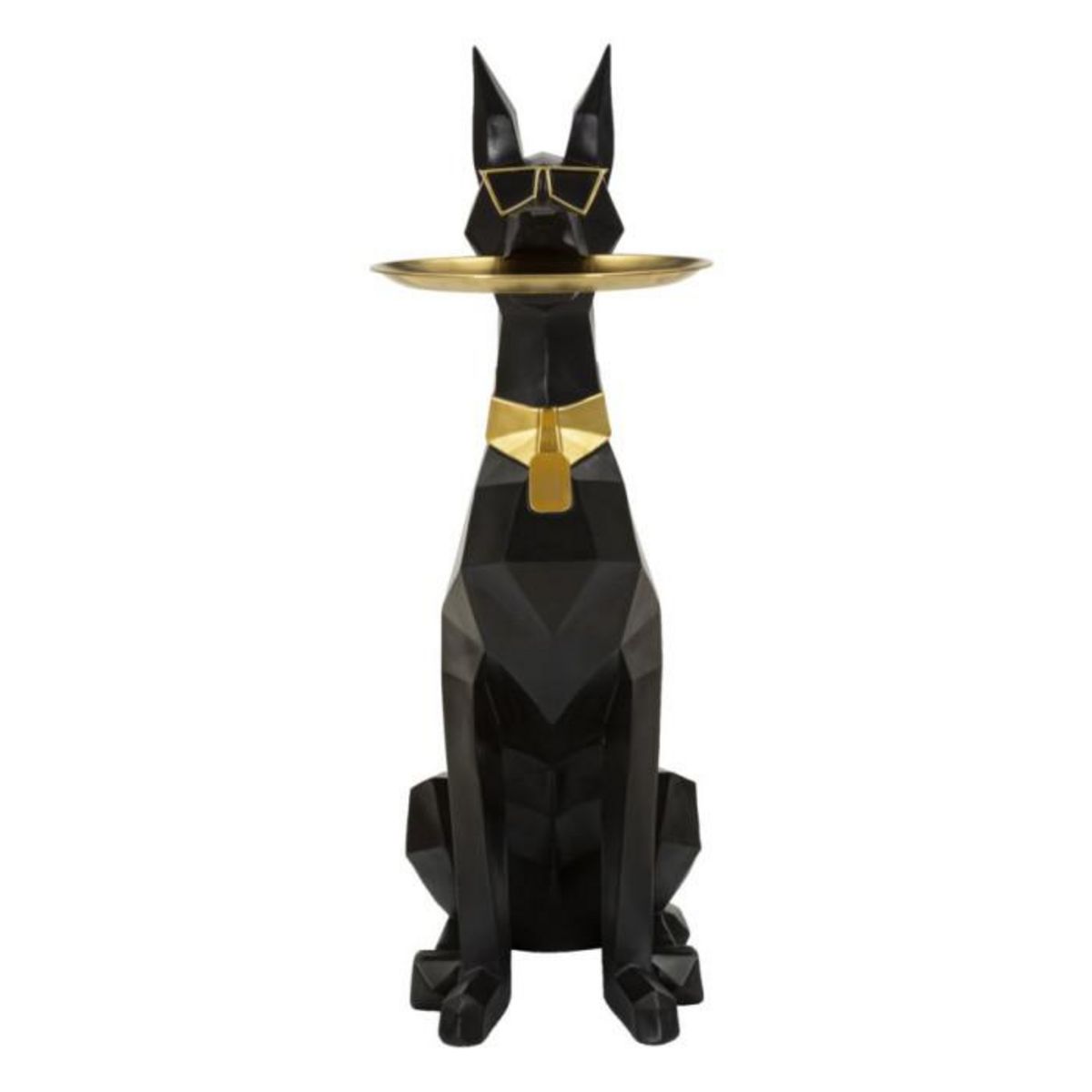 Paris Prix Vide-Poche Statue Chien  Origami  91cm Noir