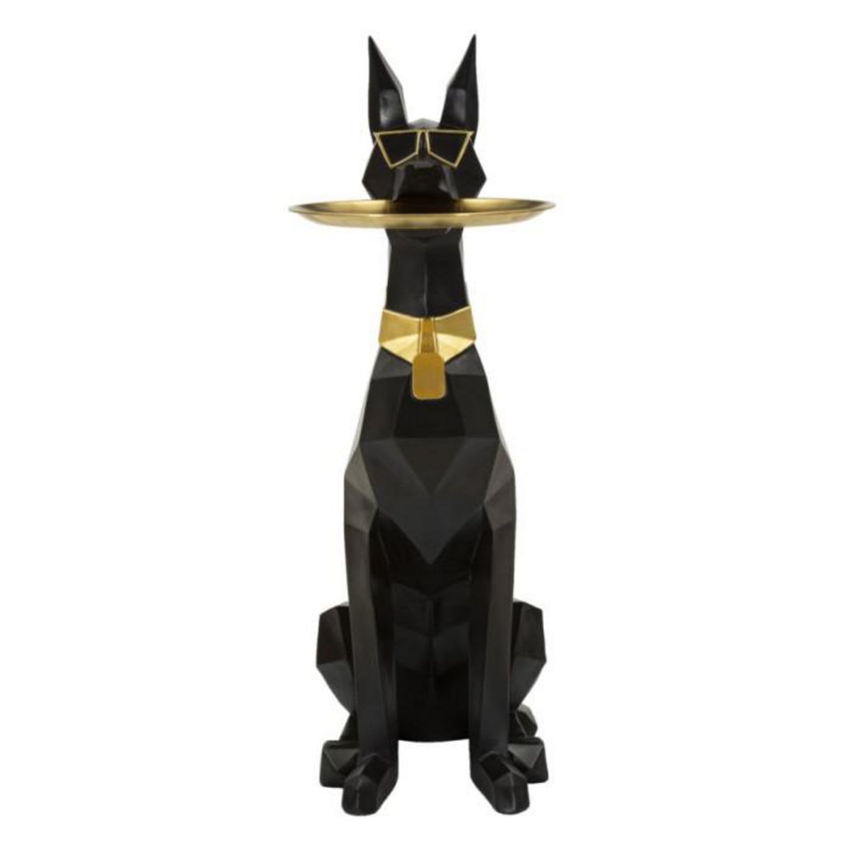 Paris Prix Vide-Poche Statue Chien  Origami  91cm Noir