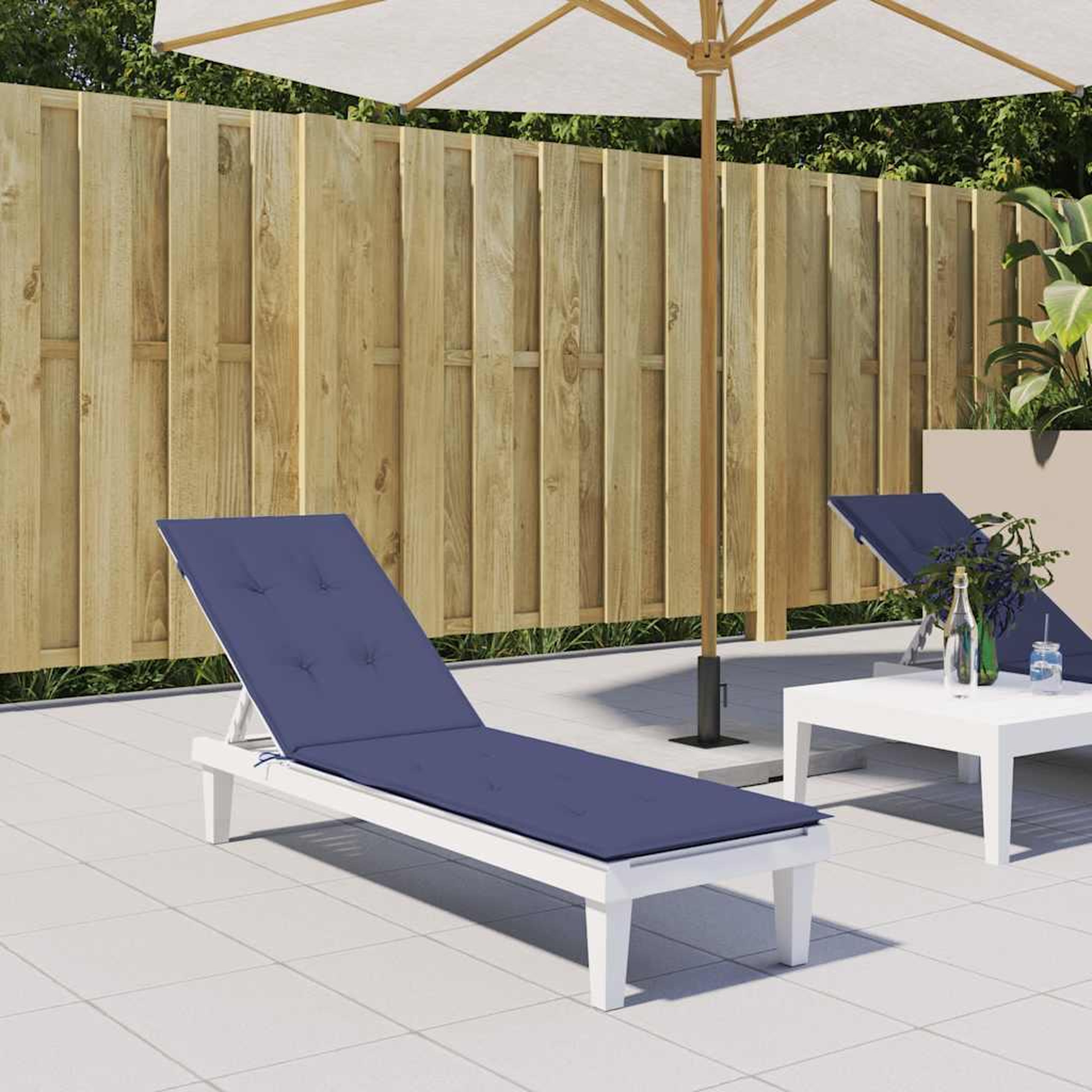VIDAXL Coussin de chaise de terrasse bleu marine tissu oxford