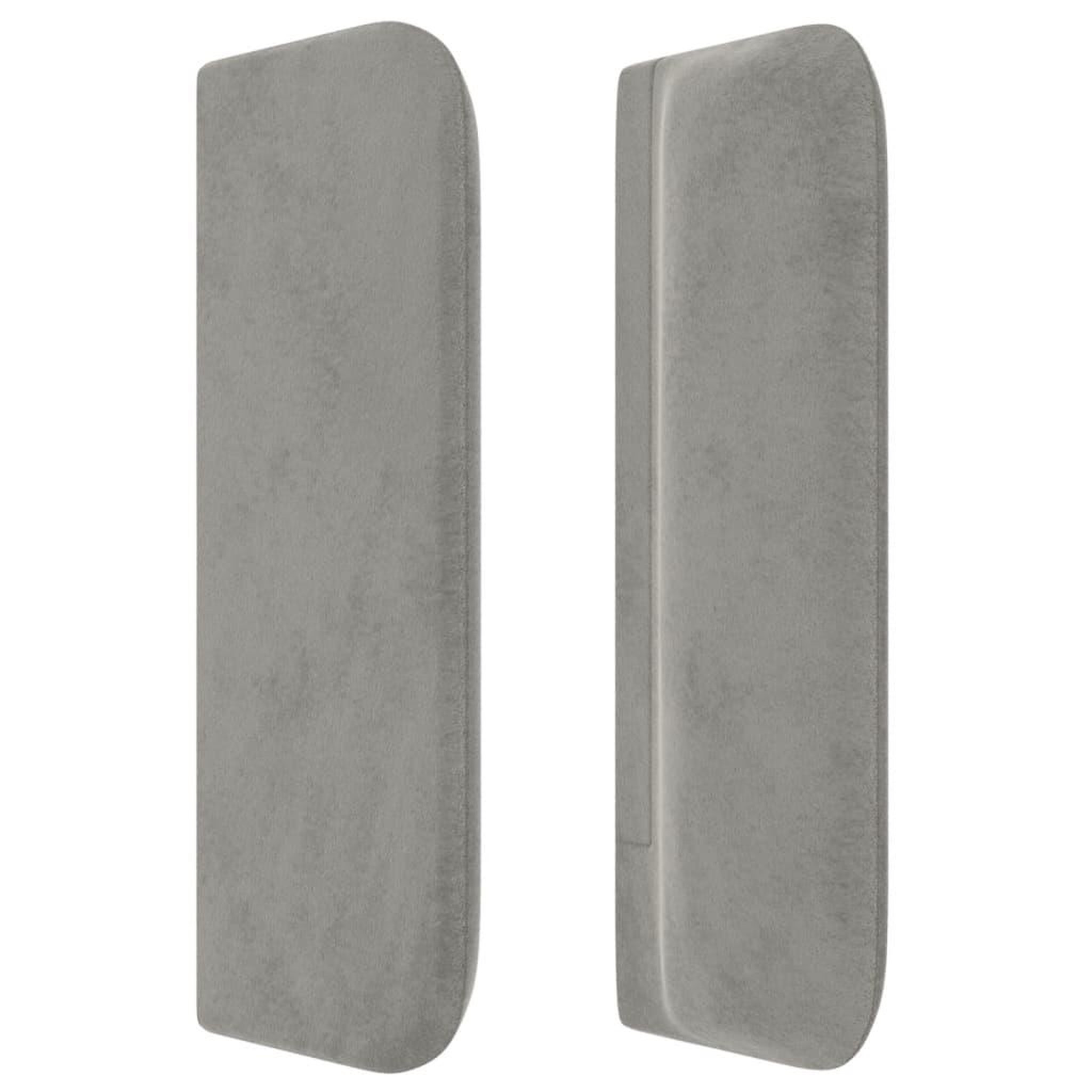 Voir la diapositive 4 : VIDAXL Tete de lit avec oreilles Gris clair 203x16x78/88 cm Velours