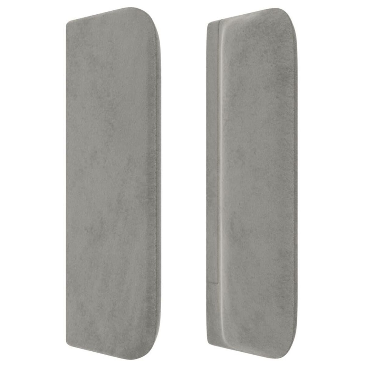 VIDAXL Tete de lit avec oreilles Gris clair 203x16x78/88 cm Velours