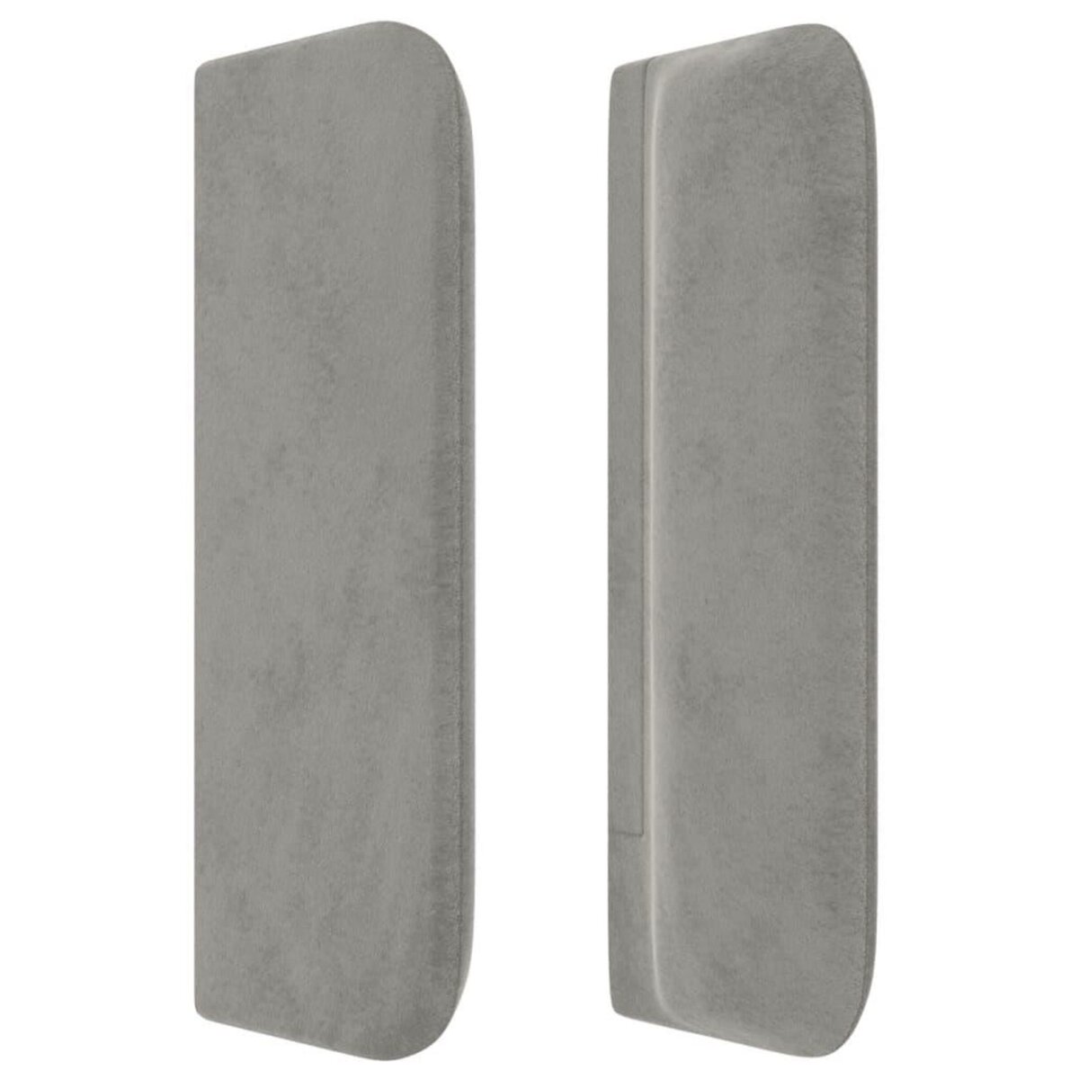 VIDAXL Tete de lit avec oreilles Gris clair 203x16x78/88 cm Velours