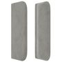 Voir la diapositive 4 : VIDAXL Tete de lit avec oreilles Gris clair 203x16x78/88 cm Velours