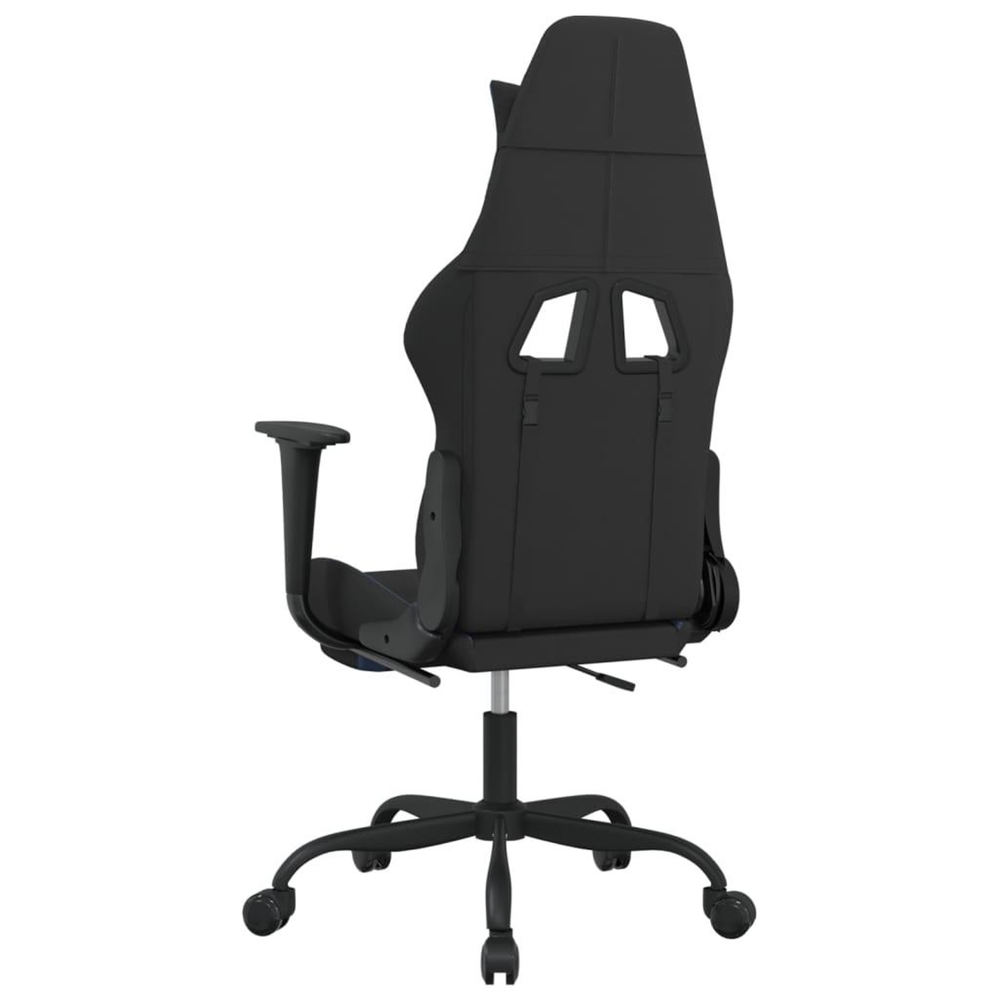 Voir la diapositive 5 : VIDAXL Chaise de jeu avec repose-pied Noir et bleu Tissu