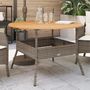 Voir la diapositive 1 : VIDAXL Table de jardin et dessus en bois d'acacia gris resine tressee