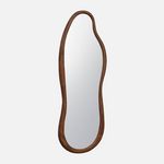 SWEEEK Miroir organique AUSTIN en bois d'hévéa, couleur noyer, 3 tailles différentes. Coloris disponibles : Marron