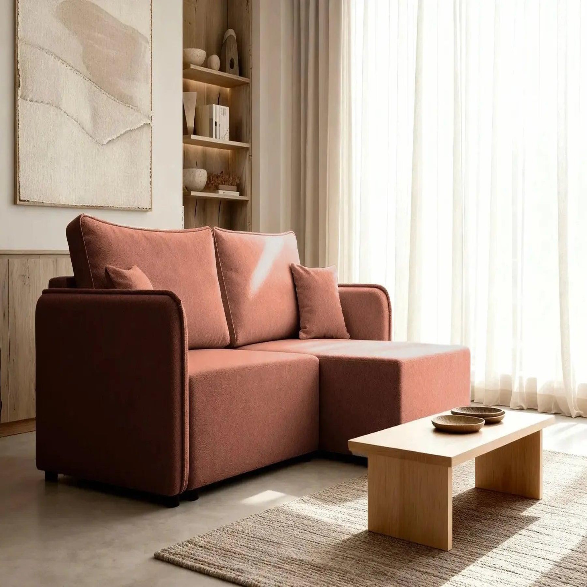 Voir la diapositive 4 : CASANOVA PARIS Bonnie - canapé d'angle convertible tissu lisse
