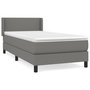 Voir la diapositive 1 : VIDAXL Sommier a lattes de lit avec matelas Gris fonce 80x200 cm Tissu