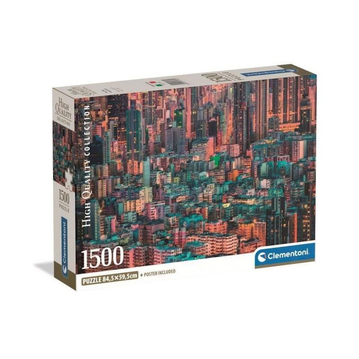 CLEMENTONI Puzzle 1500 pièces Hong-Kong The Hive – Clementoni – Adulte – Compact