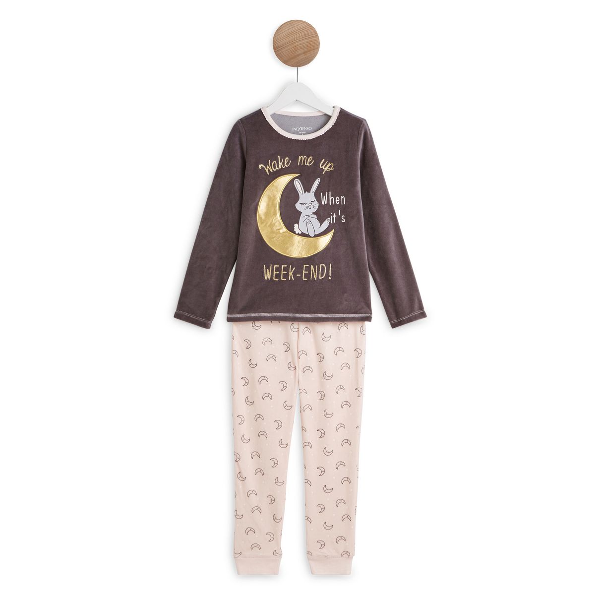 IN EXTENSO Ensemble pyjama velours lapin fille