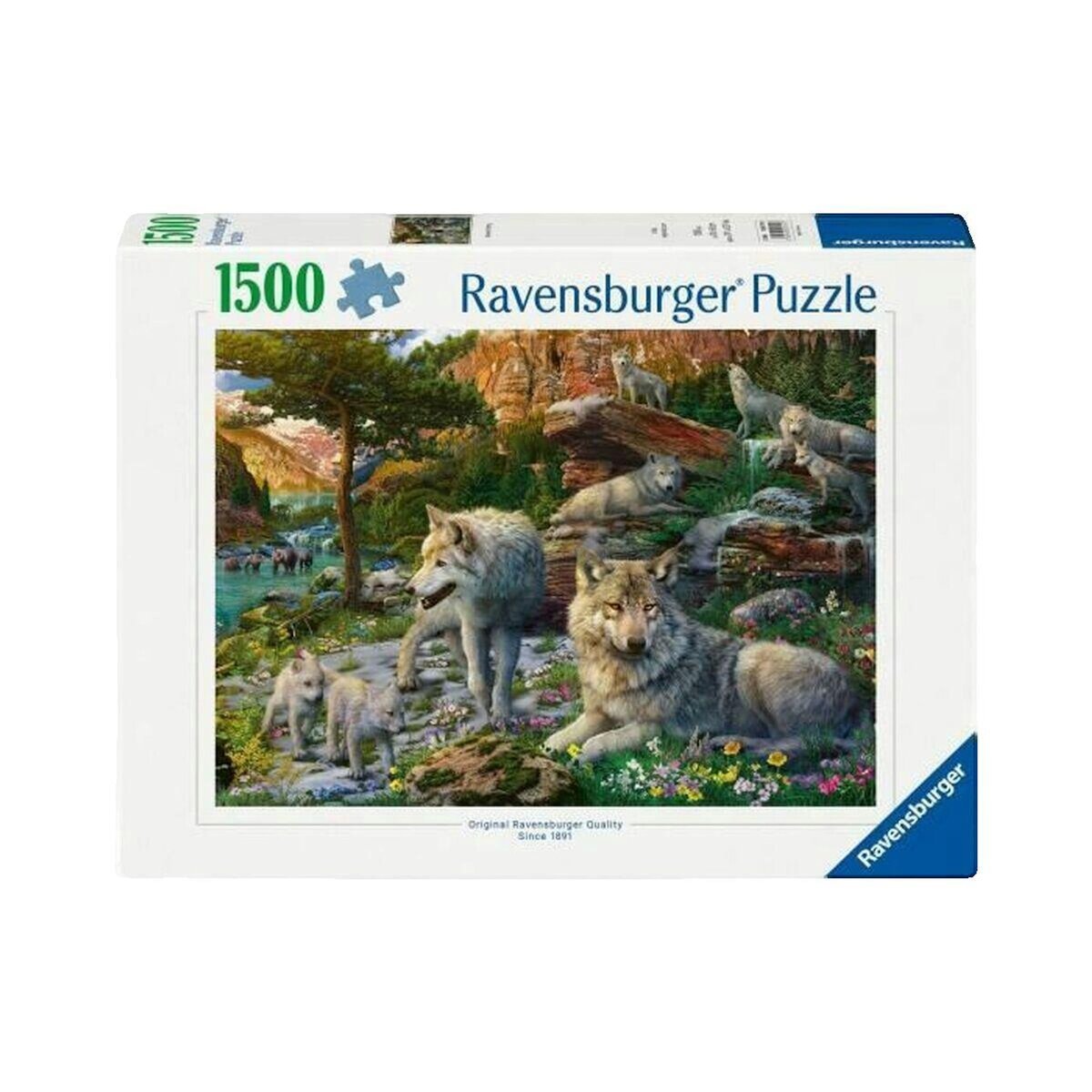 RAVENSBURGER Puzzle Ravensburger Famille de loups en forêt