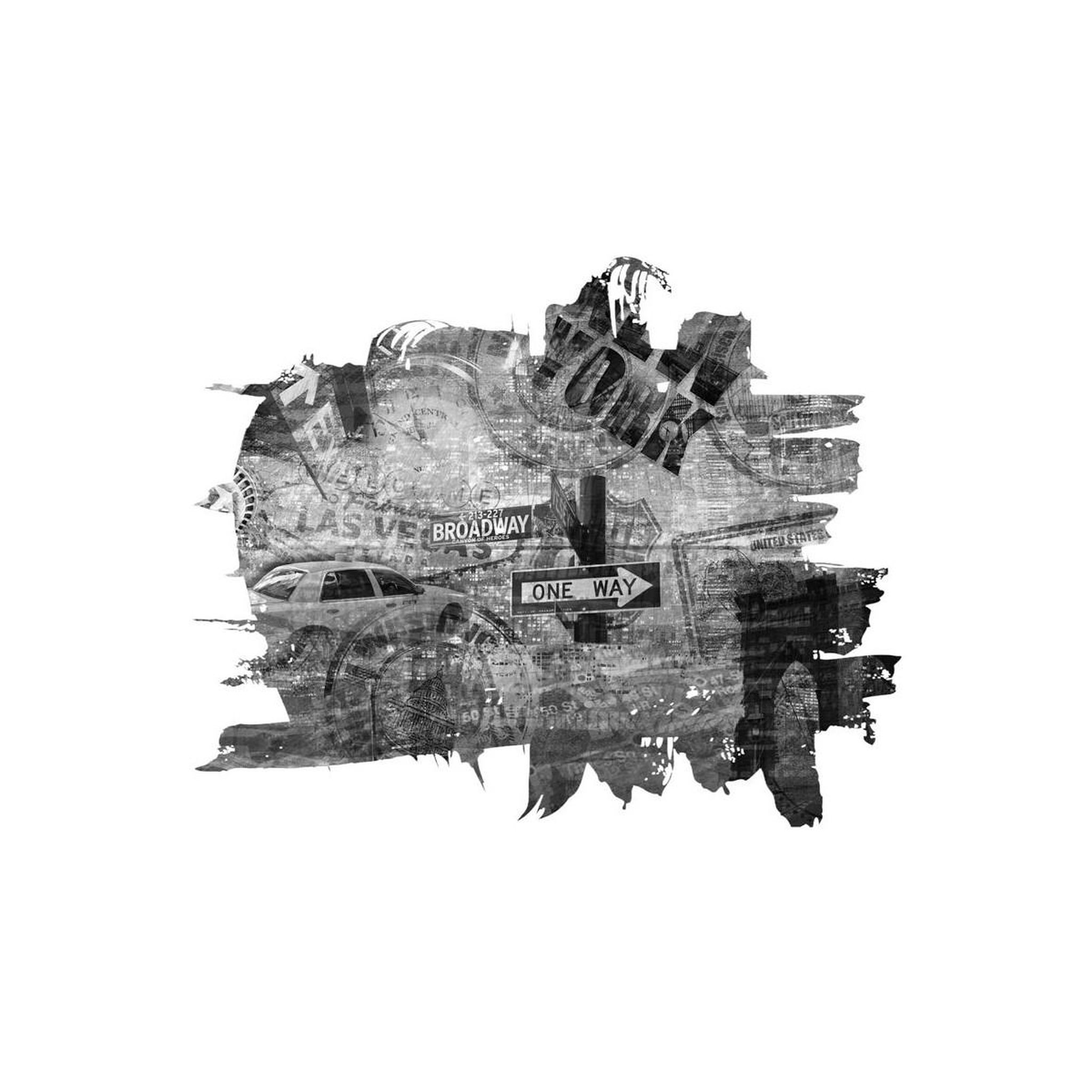 Voir la diapositive 2 : Paris Prix Papier Peint  Black & White New York Collage