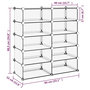 Voir la diapositive 6 : VIDAXL Etagere a chaussures Transparent 84x32x88,5 cm PP