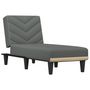Voir la diapositive 2 : VIDAXL Chaise longue gris fonce tissu