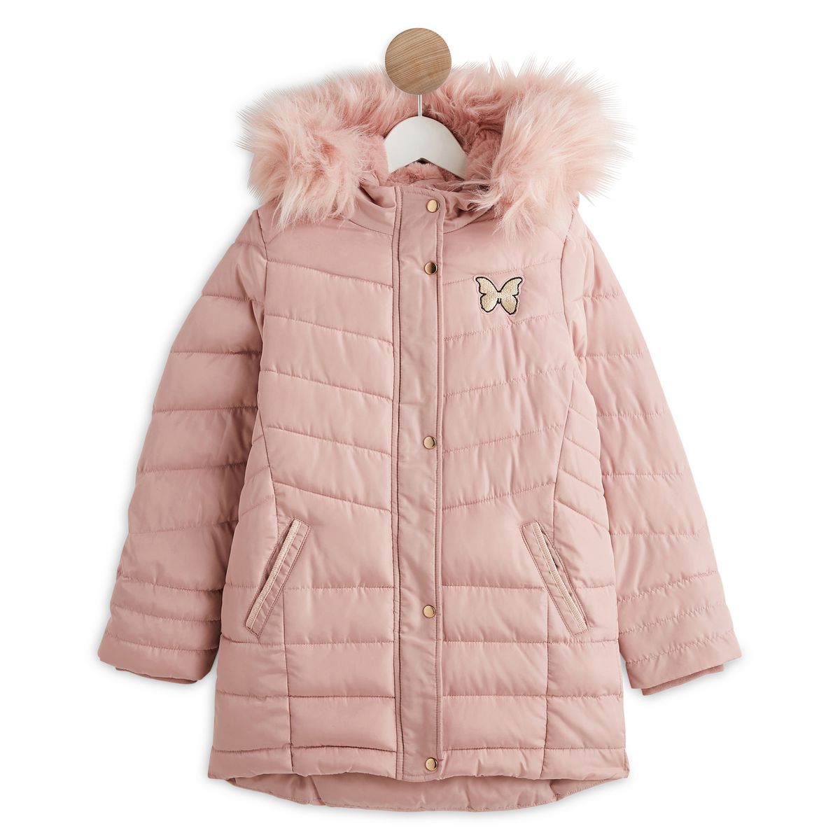 IN EXTENSO Manteau long avec capuche fille