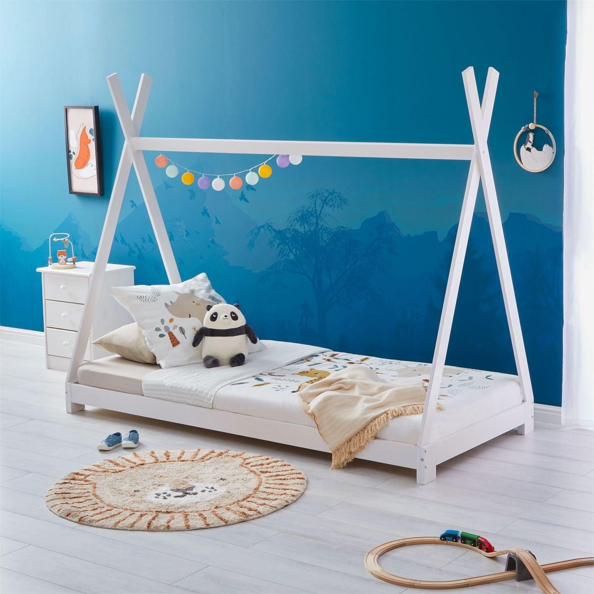 IDIMEX Lit enfant tipi ELIN, 90 x 190 cm en pin massif