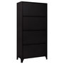 Voir la diapositive 4 : VIDAXL Armoire a casiers Noir 90x45x180 cm Acier