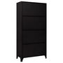 Voir la diapositive 4 : VIDAXL Armoire a casiers Noir 90x45x180 cm Acier