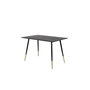 Voir la diapositive 3 : Paris Prix Table à Manger Design  Dipp  120cm Noir & Or