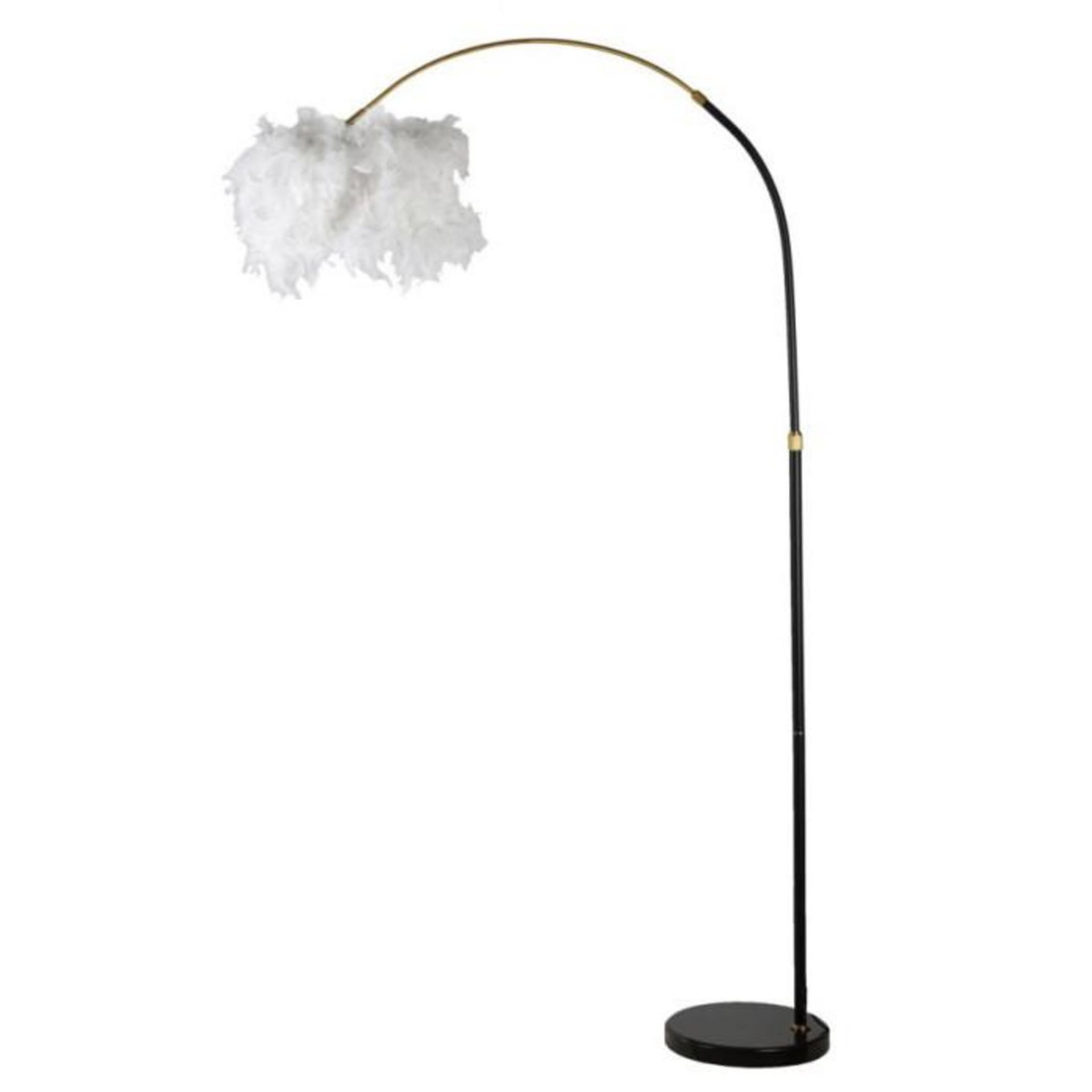 Paris Prix Lampadaire Imitation Plume  Arc  180cm Blanc & Noir