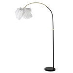 Paris Prix Lampadaire Imitation Plume  Arc  180cm Blanc & Noir