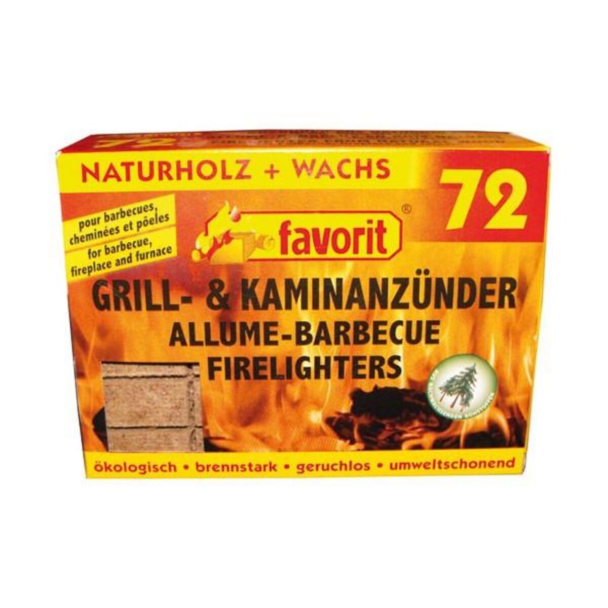 Favorit Allume feu bois compressé x72 - 1828