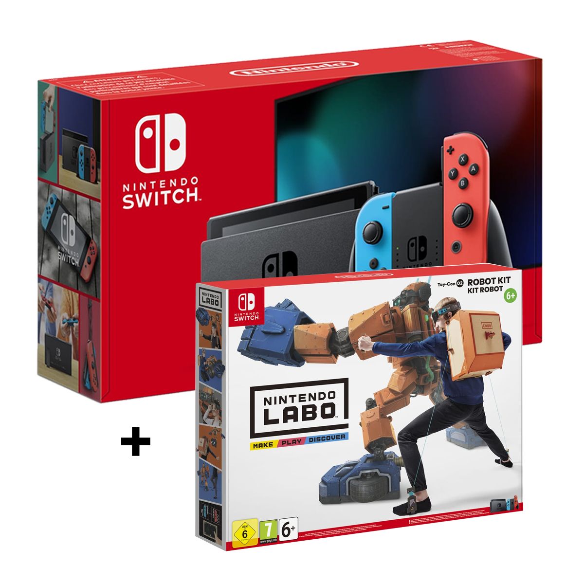 EXCLU WEB Console Nintendo Switch Néon + Nintendo Labo Kit Robot