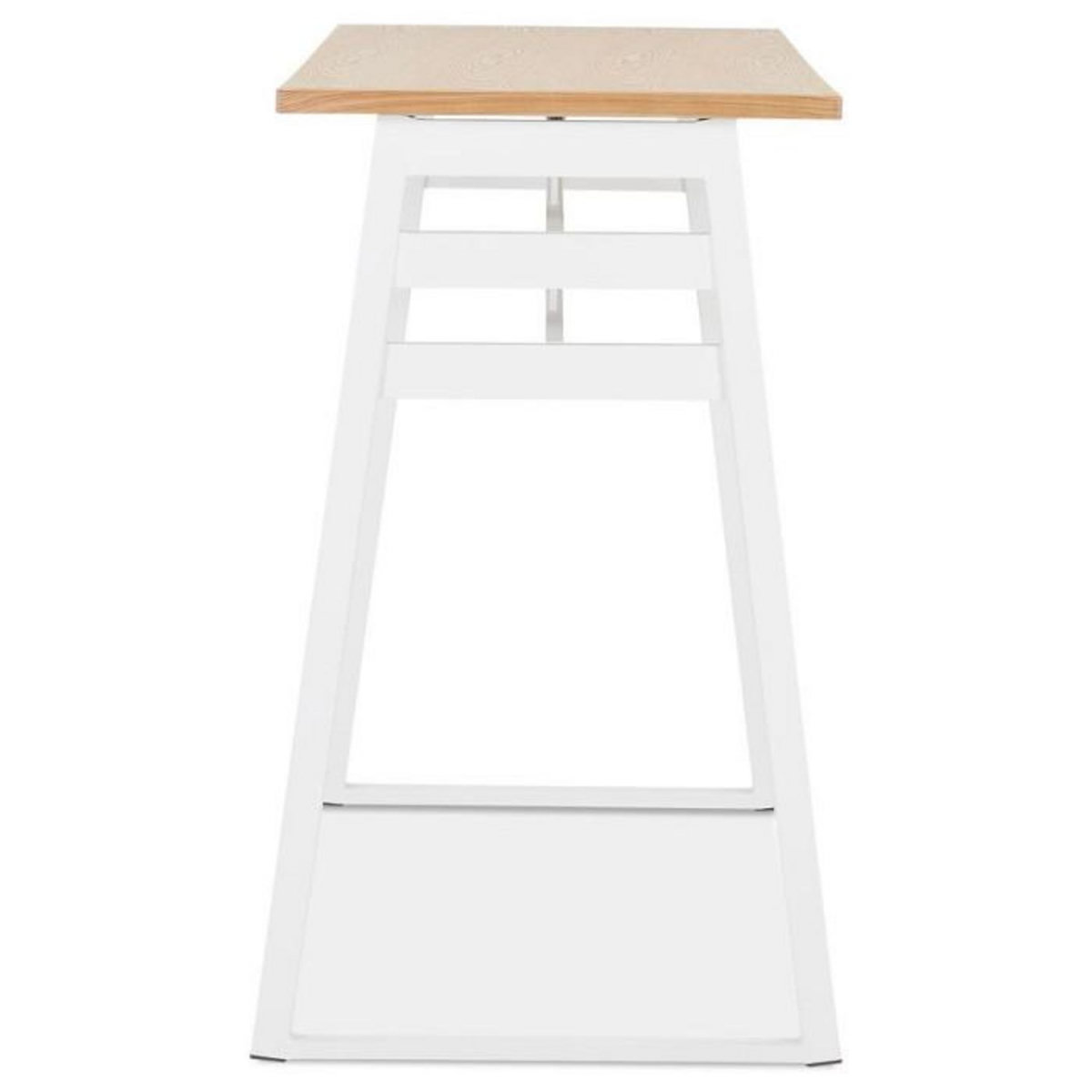 Paris Prix Table de Bar Scandinave  Javier  150cm Blanc