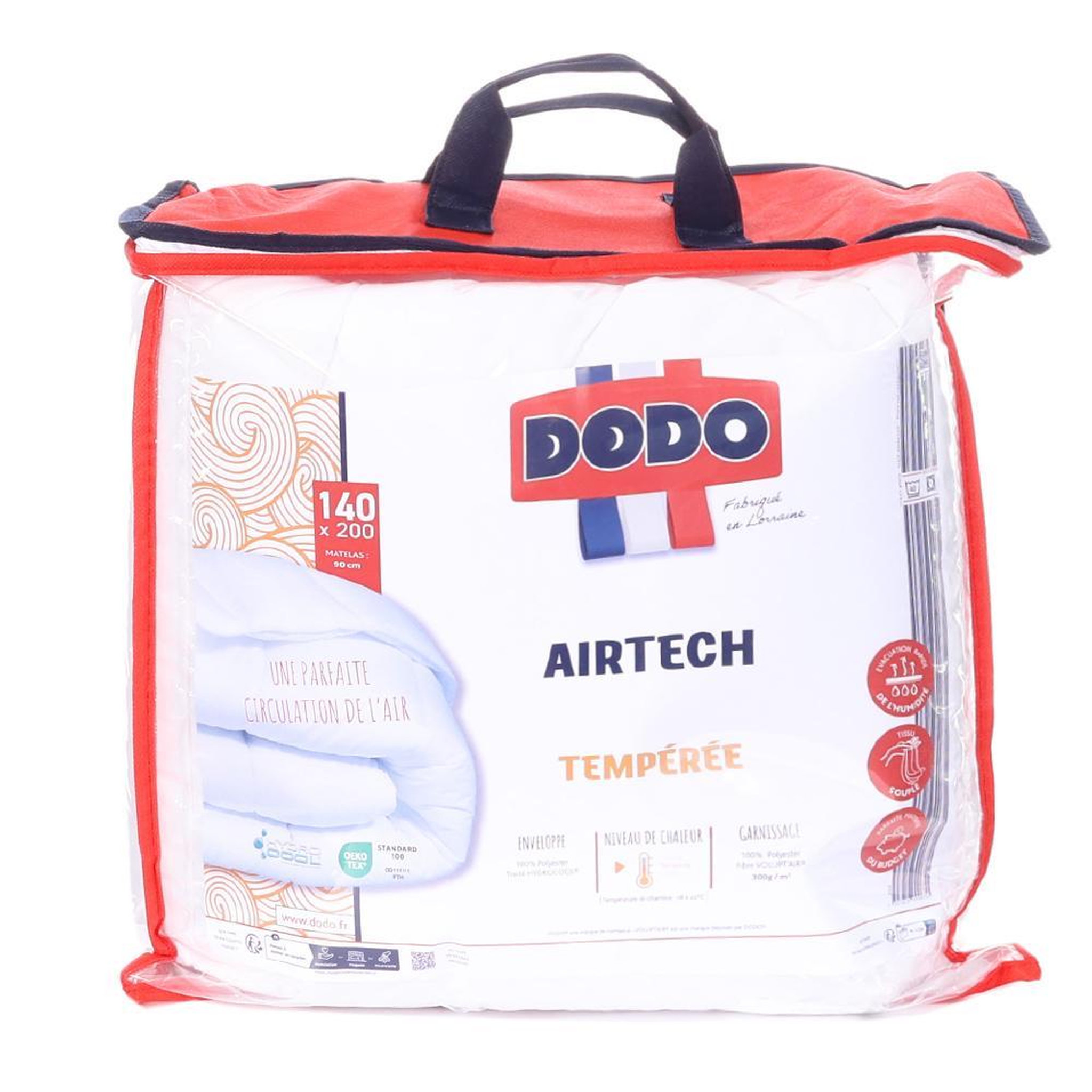 Voir la diapositive 1 : DODO Couette Blanc Dodo Air'tech Blanc 140x200